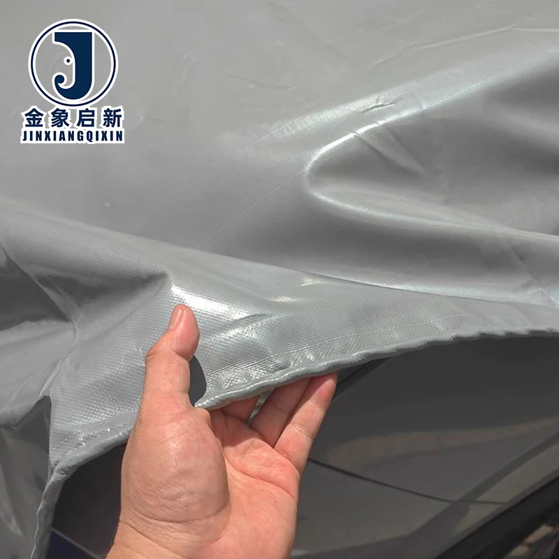 JX PVC Coated Tarpaulin/Cover for Farm Waterproof Warp Knitted Tent Pig Broiler Sheep Chicken Farm Plain Style