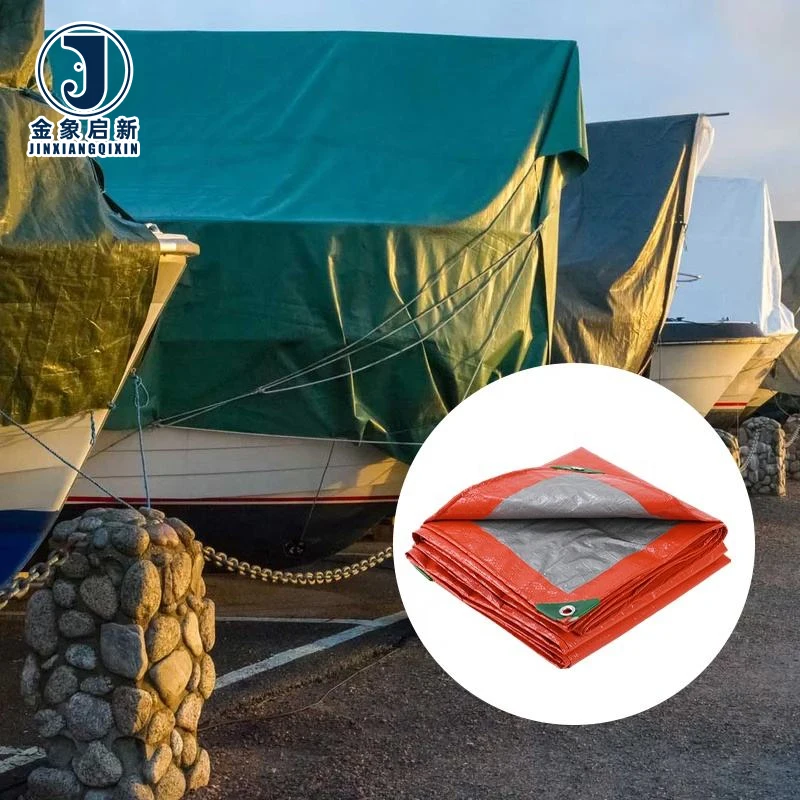 PE Coated Blackout Tarpaulin Poly Tarp with UV Protection Standard Size Fabric Sheet for Agriculture & Industrial Use