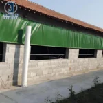 PVC Coated Tarpaulin/Cover for Farm Waterproof Warp Knitted Tent Pig Broiler Sheep Chicken Farm Plain Style