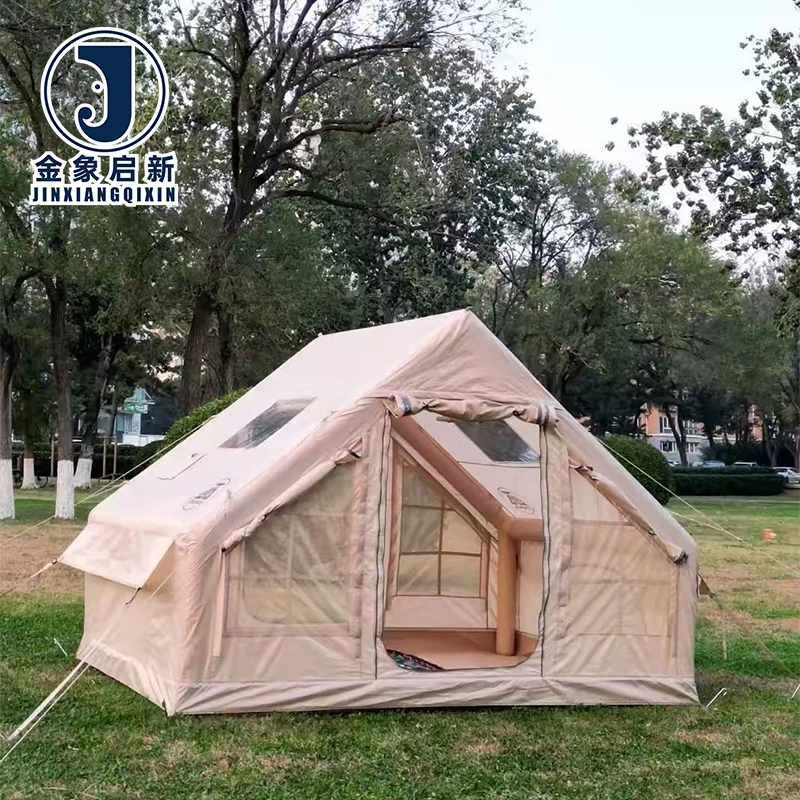 PVC Waterproof Inflatable Camping Tent with Automatic Opening for Four-Season Emergency Use