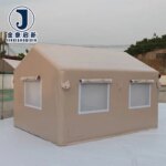 PVC Inflatable Camping Tent 3-4 Person Quick Automatic Opening Four-Season Waterproof Outdoor Air Tent for Disaster Relief