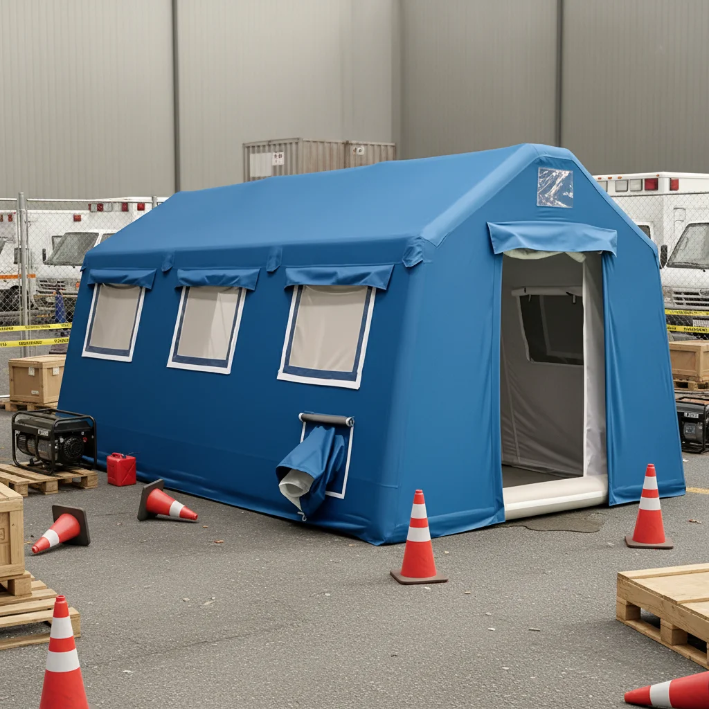 PVC Inflatable Camping Tent Quick Automatic Opening for Emergency Disaster Relief Shelter
