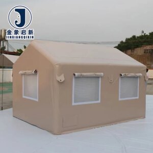 PVC Inflatable Camping Tent 8-10 Person Quick Automatic Opening Four-Season Outdoor Family Air Shelter