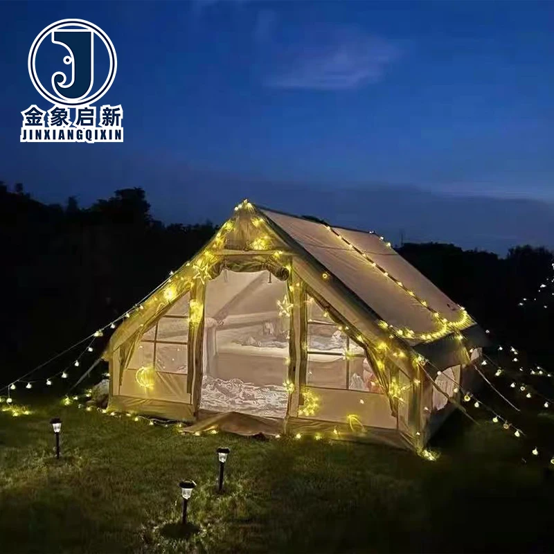 Waterproof Inflatable Camping Tent 4-6 Person Quick Automatic Opening UV-Resistant Summer Outdoor Use