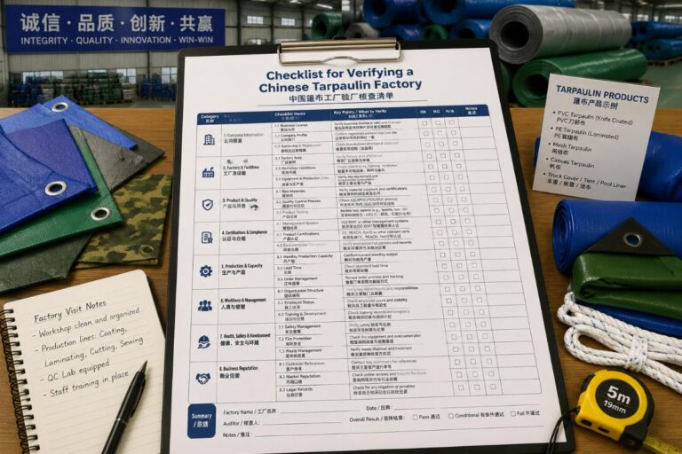 How to Verify Chinese Tarpaulin Factory Before Large Bulk Orders
